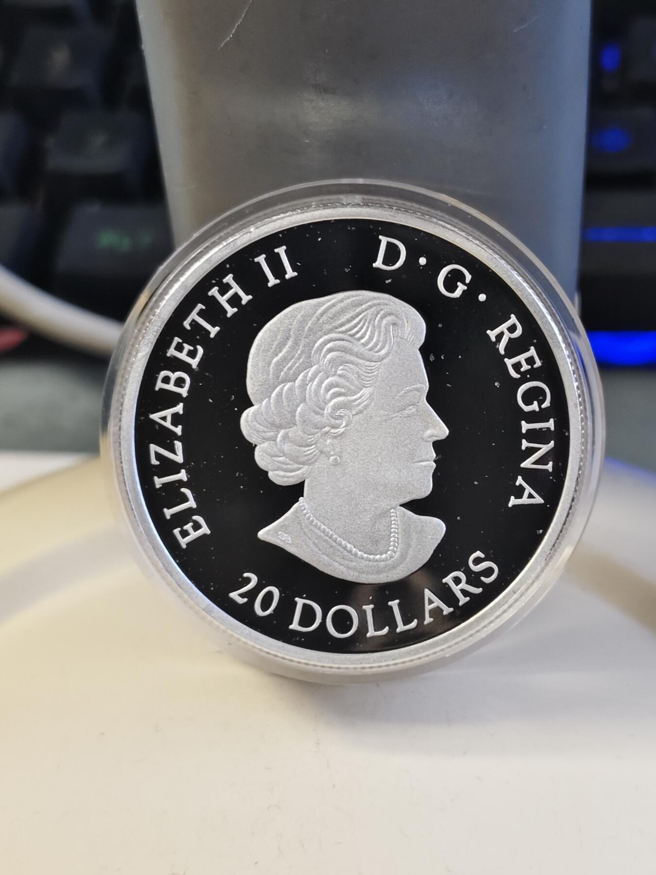 第180期拍卖【长期征集拍品】【北京币展专场】 加拿大2018年冰河世纪系列1长毛猛犸困冰技术银币，9999银，发行5000枚