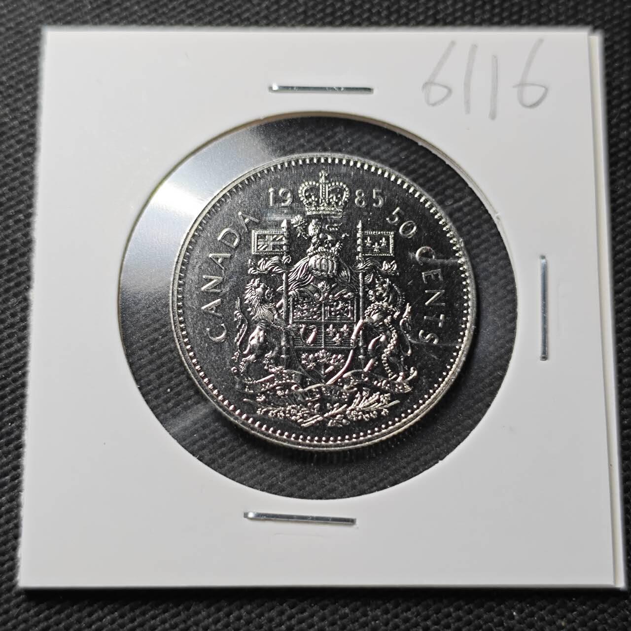 KK钱币收藏小铺  第361场  2月预留时间 周末发货  1985加拿大50分精制币