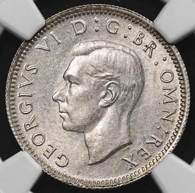 修遠堂世界钱币第九十一期 - NGC MS64 1946年英国6便士银币