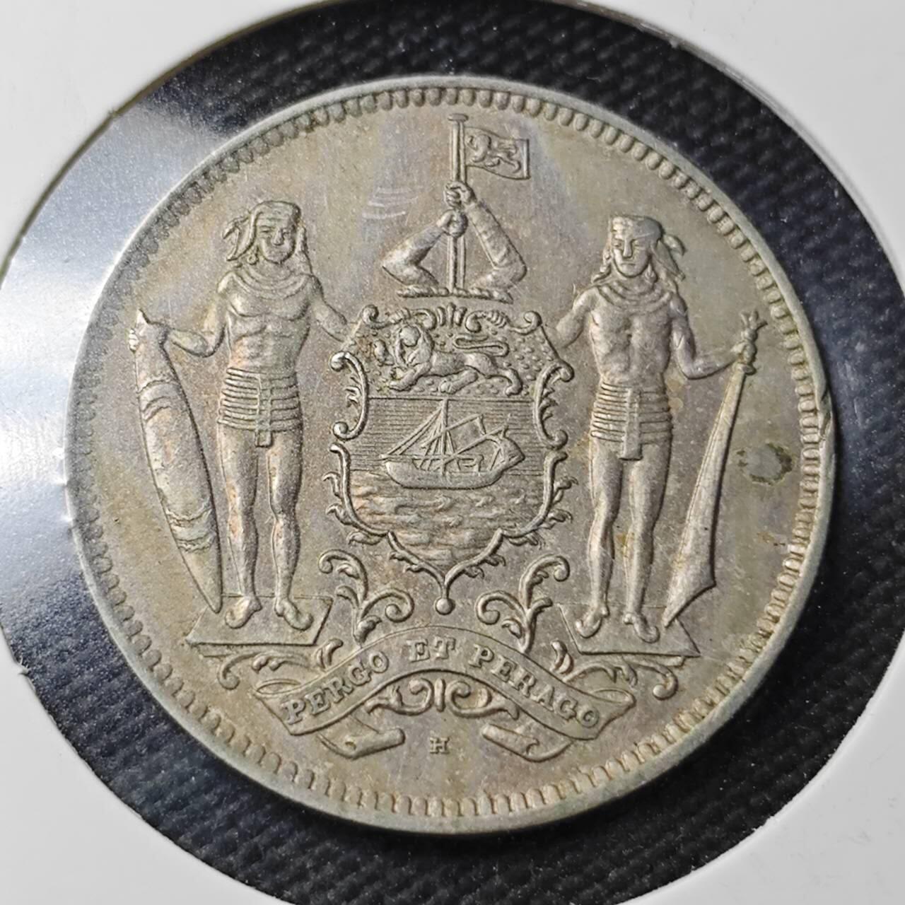 KK钱币收藏小铺  第361场  2月预留时间 周末发货  1940英属北婆罗洲5分镍币 深打状态 底板干净