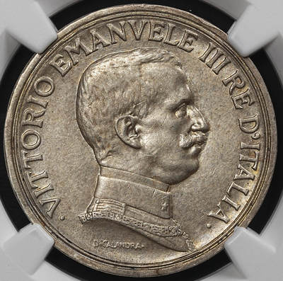 修遠堂世界钱币第九十一期 - NGC AU55 1916年意大利马车2里拉银币