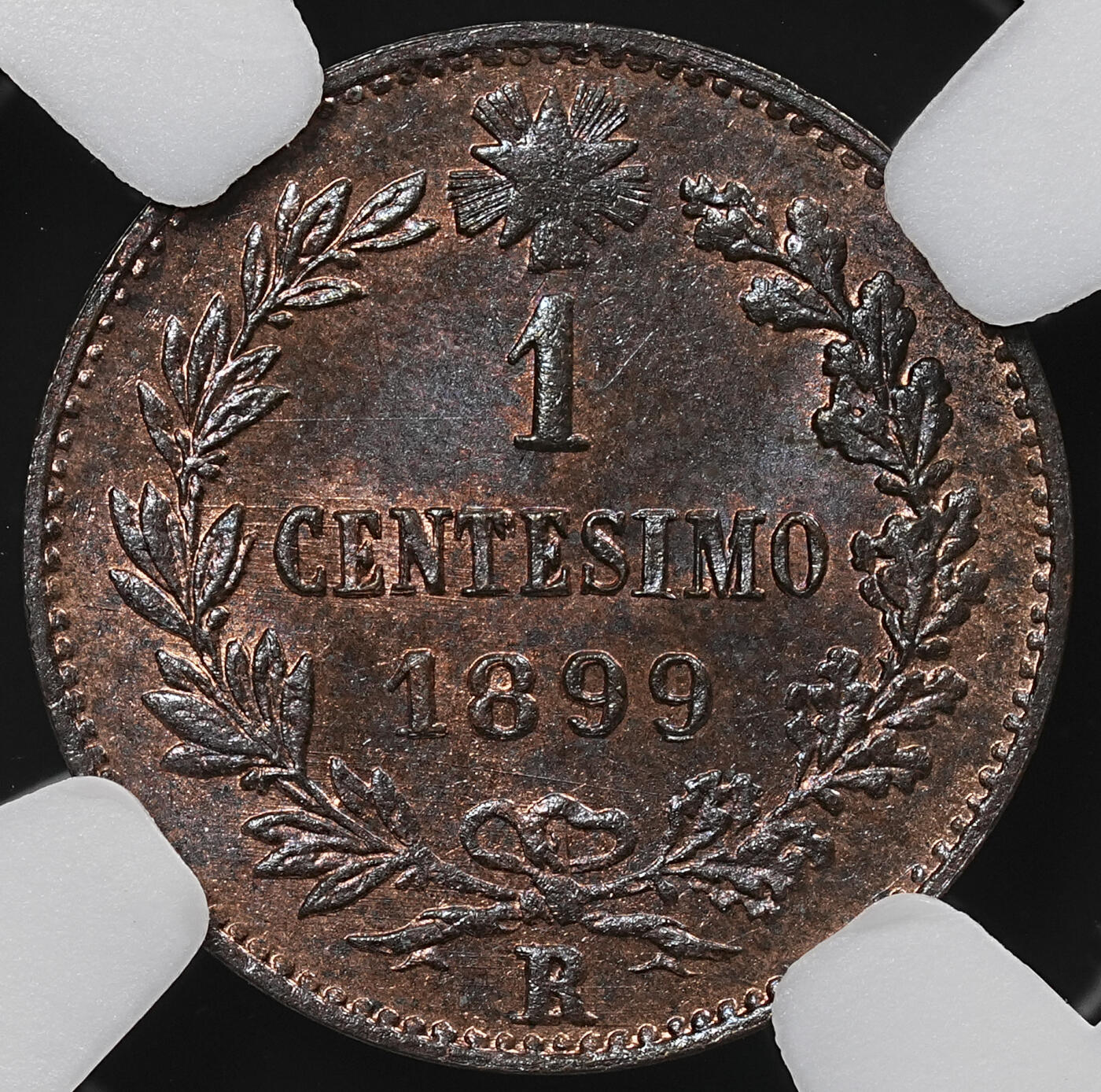 修遠堂世界钱币第九十一期 NGC MS64BN 1899年意大利1分铜币