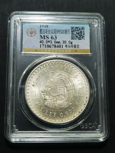 天下钱庄专场欢迎参拍 - 墨西哥印第安人酋长银币