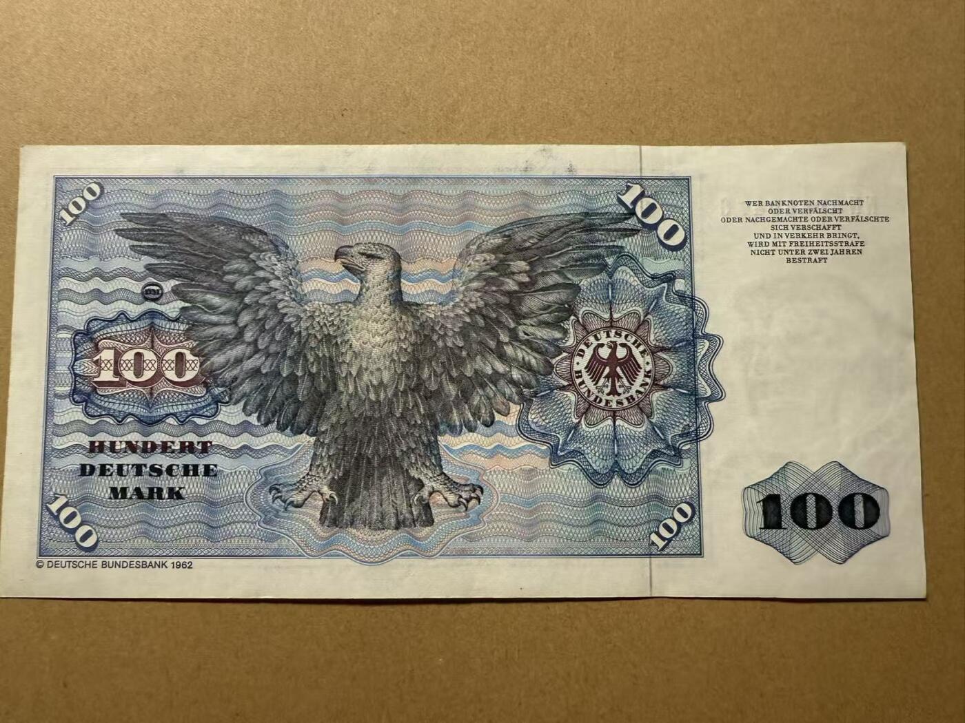 【礼羽收藏】🌏世界钱币拍卖第109期 德国1980年 100马克 全新unc-