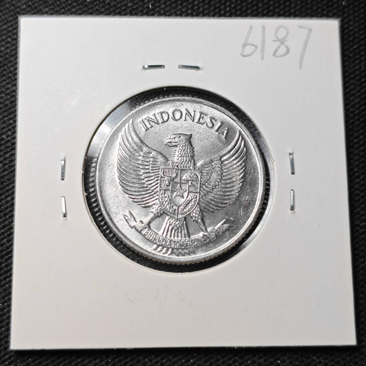 KK钱币收藏小铺  第361场  2月预留时间 周末发货  1957印度尼西亚25仙 好品