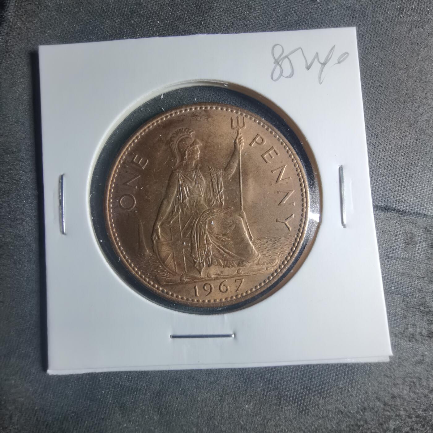 沼泽如烟--第885场 英国1967年1便士