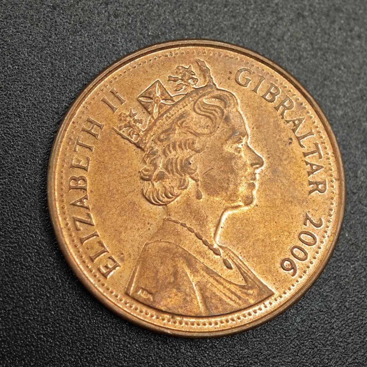 【淘币小摊】实时拍第七百七十九拍   散币场   满百包邮可预留二周 每周一统一发货   直布罗陀2006年2便士铜币