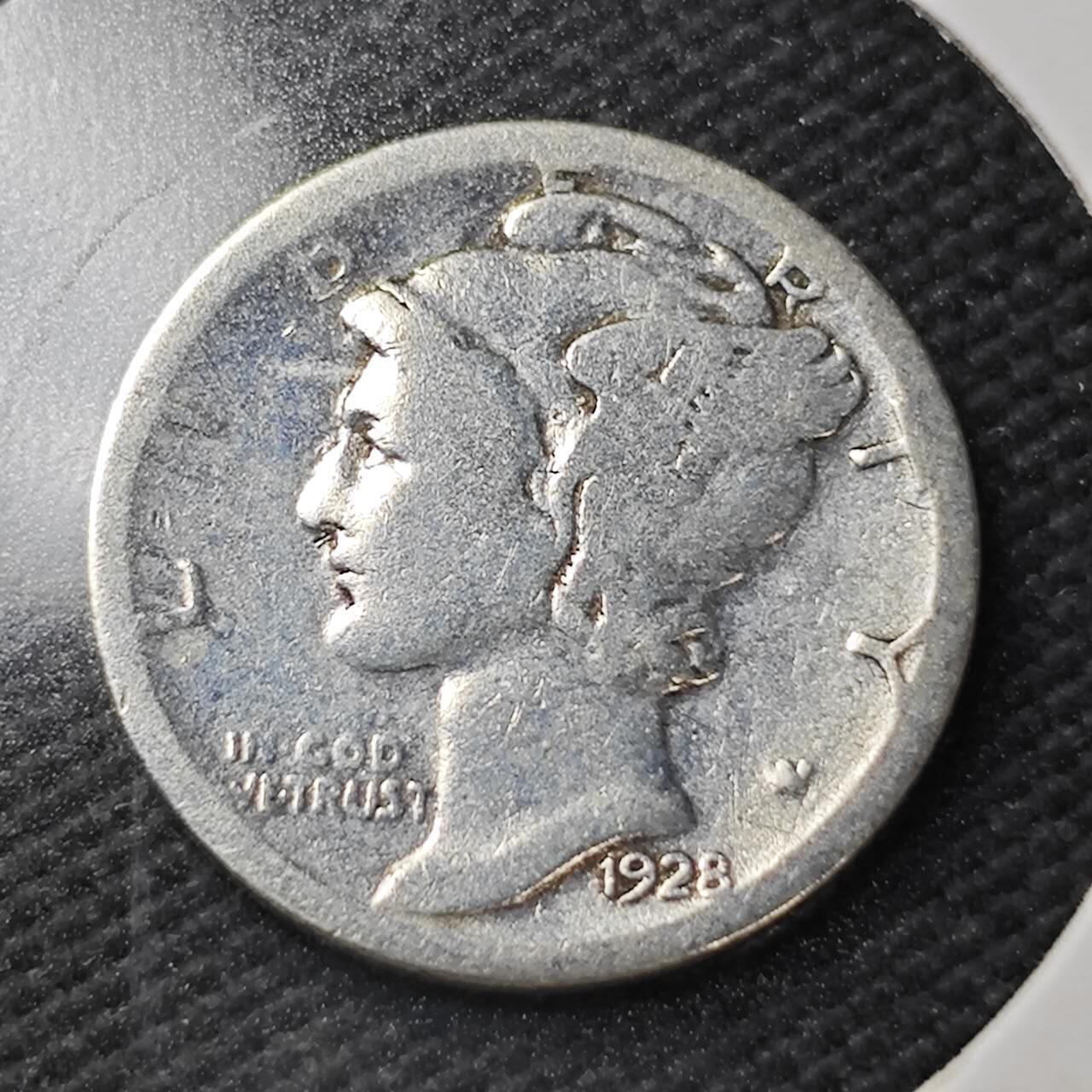 KK钱币收藏小铺  第361场  2月预留时间 周末发货  1928美国小飞人银币