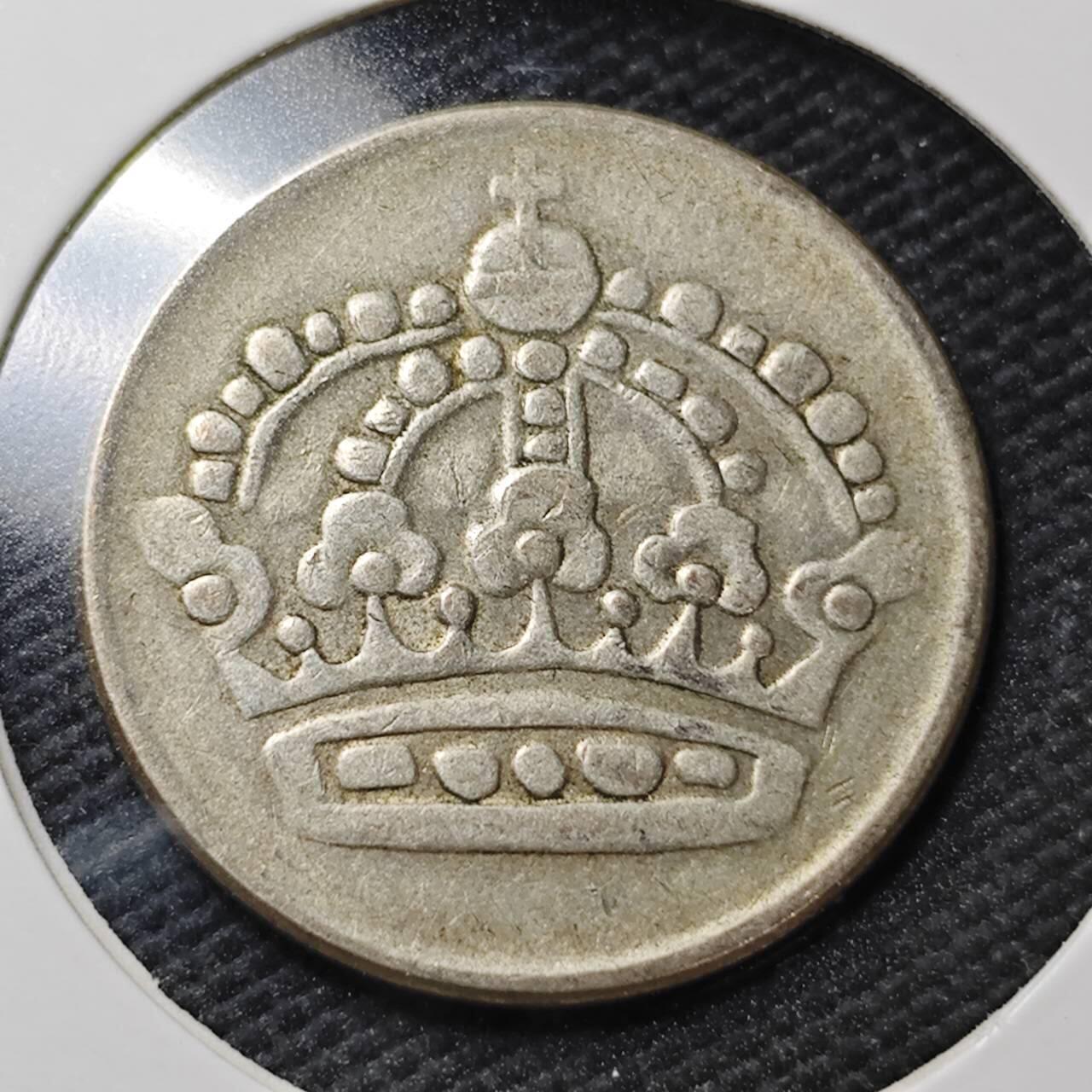 KK钱币收藏小铺  第361场  2月预留时间 周末发货  1956瑞典50欧尔银币