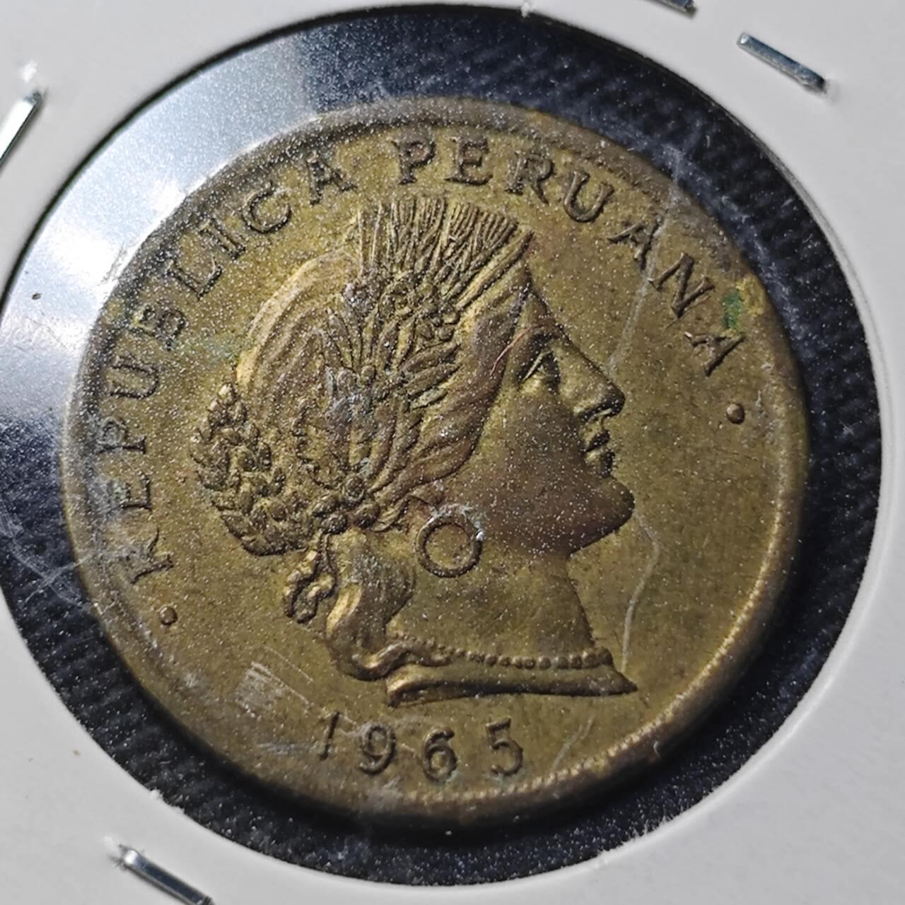 KK钱币收藏小铺  第360场  2月预留时间 周末发货  1965秘鲁20分铜币