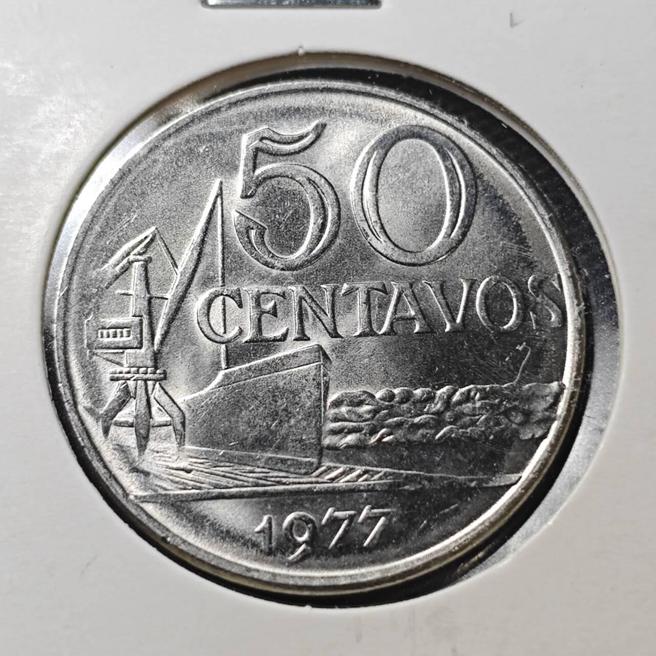 KK钱币收藏小铺  第360场  2月预留时间 周末发货  1977巴西50分 好品巴西女神