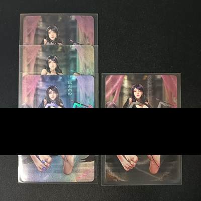 花开卡拍第45期（11月2号周日截拍，品控勿拍!!!拍品不寄存，运费5元，自制卡难免瑕疵，可能存在轻微撞角爆边等出厂瑕疵，品控介意勿拍！） - 猎天使魔女 贝优妮塔彩闪艺术三渐变+粗闪艺术单卡，共4张