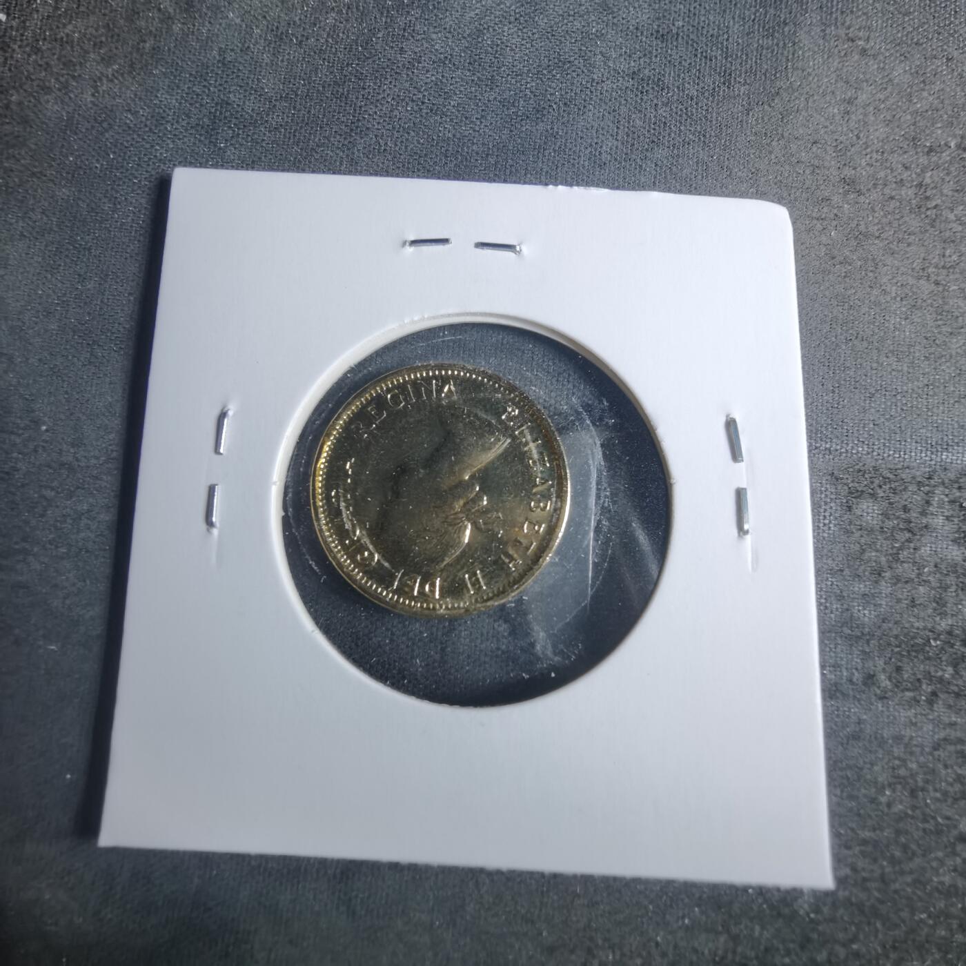 沼泽如烟--第885场 加拿大1957年一分金色镀层