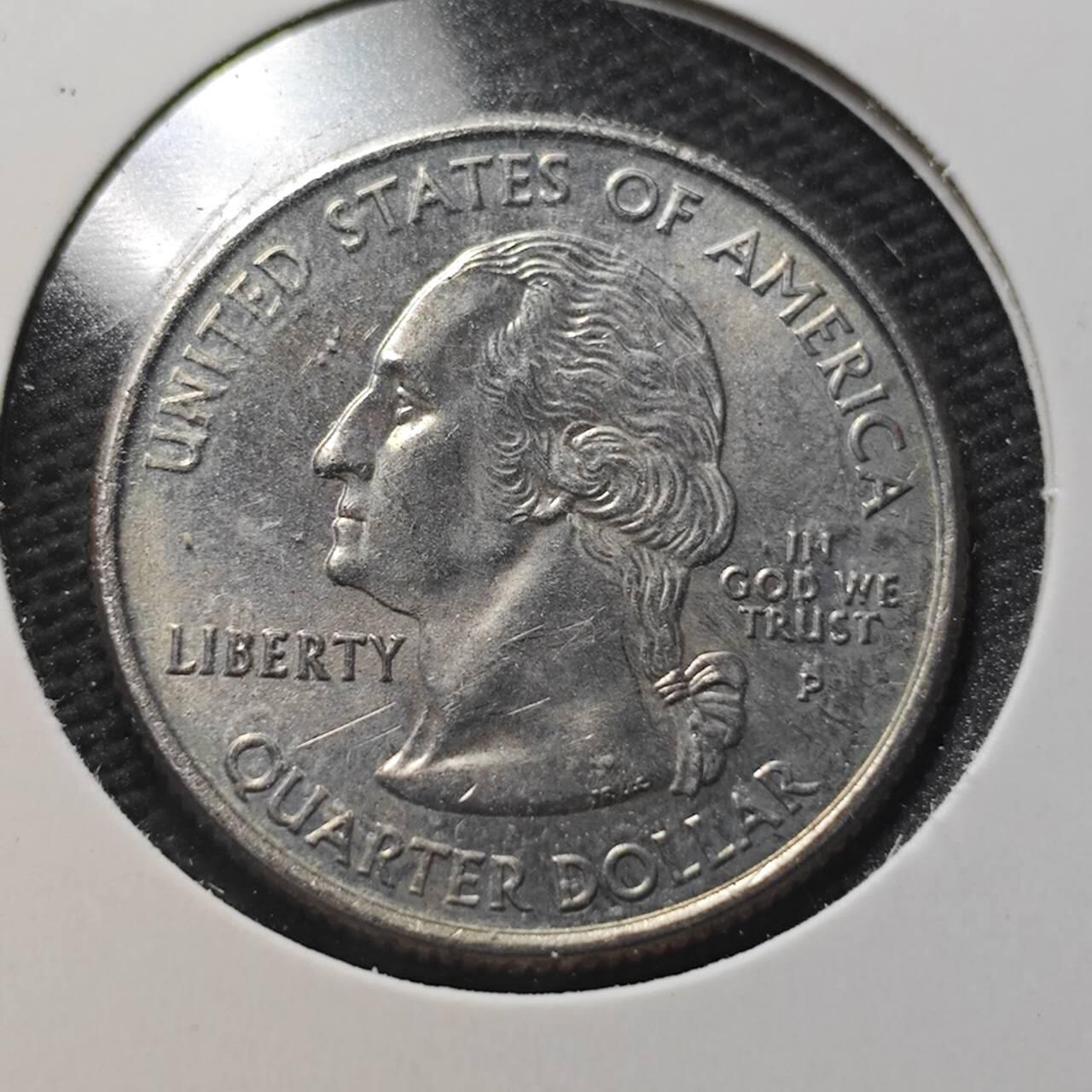 KK钱币收藏小铺  第360场  2月预留时间 周末发货  美国25分纪念币 好品