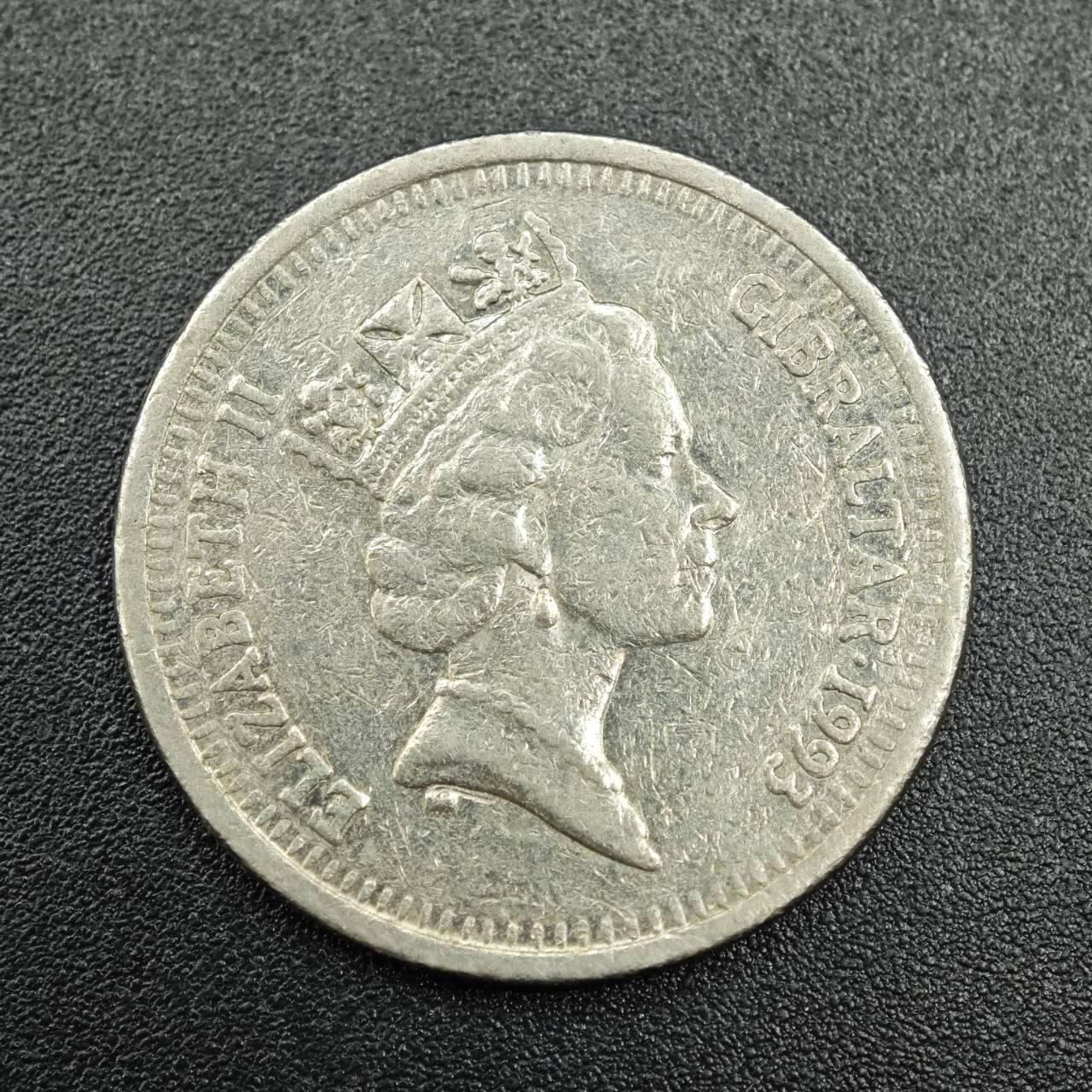 【淘币小摊】实时拍第七百七十九拍   散币场   满百包邮可预留二周 每周一统一发货   直布罗陀1993年10便士镍币