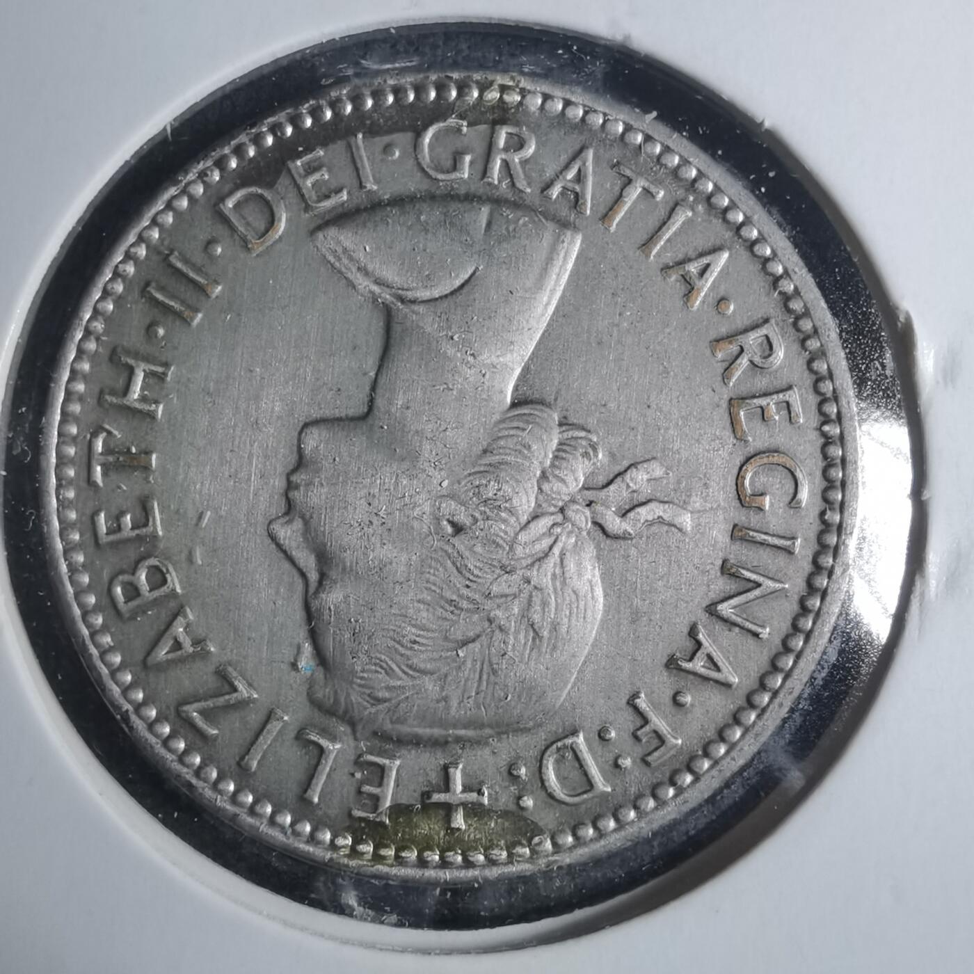 沼泽如烟--第885场 英国1964年半便士有银色镀层