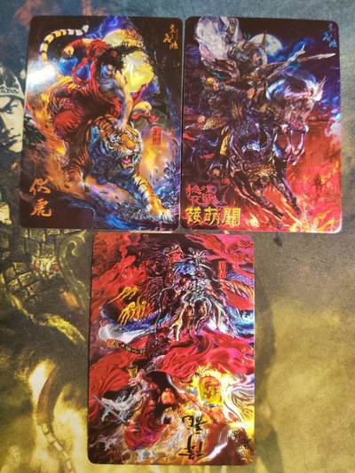 阳大大卡牌拍卖第79期（持续收拍品，周六晚上九点截拍，进群福利早知道） - 【光刻三宫】百里卡牌 苍之飞鸿 公孙降龙+武松伏虎+挑灯夜战葭荫关