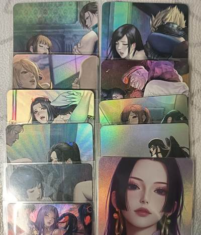 花开卡拍第45期（11月2号周日截拍，品控勿拍!!!拍品不寄存，运费5元，自制卡难免瑕疵，可能存在轻微撞角爆边等出厂瑕疵，品控介意勿拍！） - 美女艺术卡9张