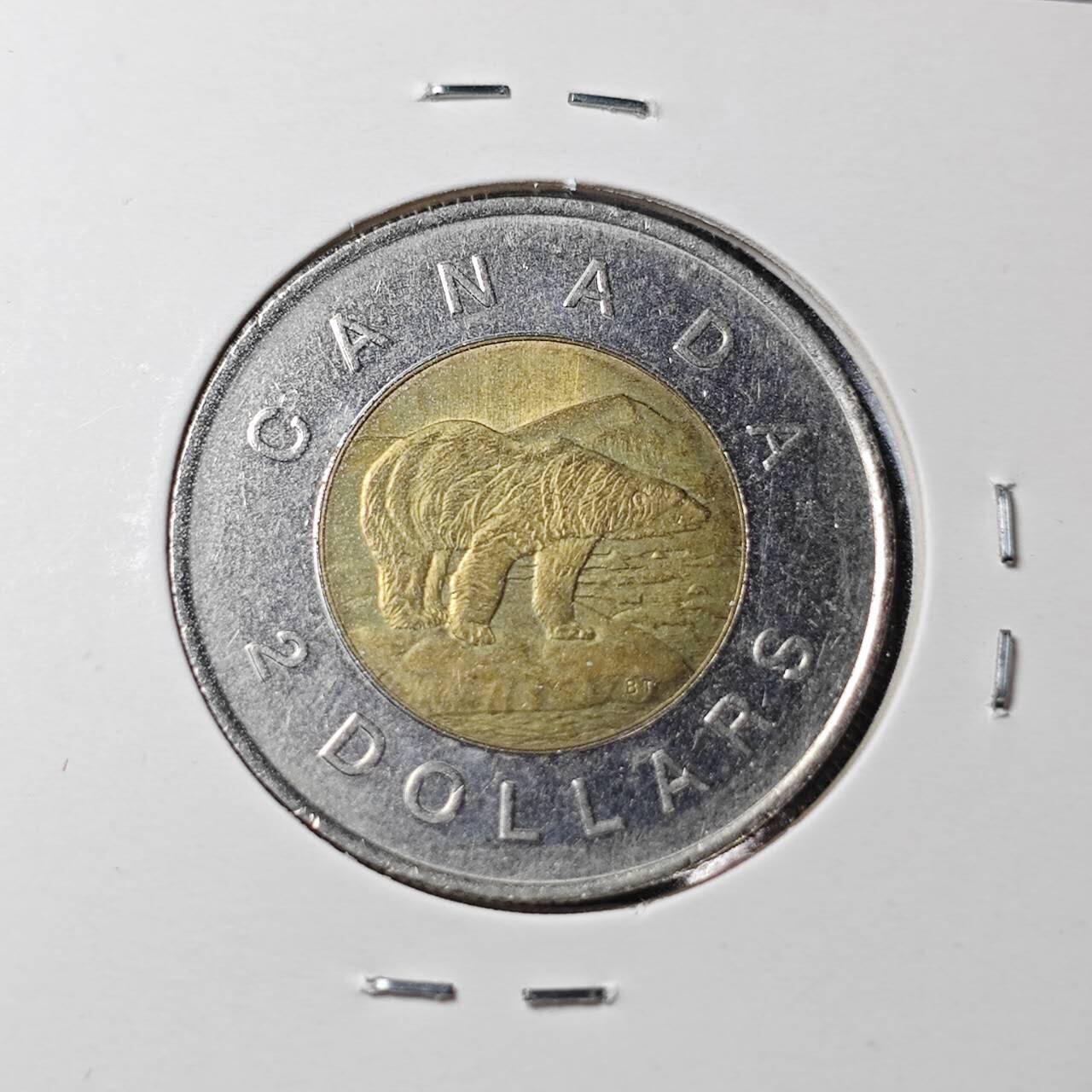 KK钱币收藏小铺  第361场  2月预留时间 周末发货  加拿大2元双色币