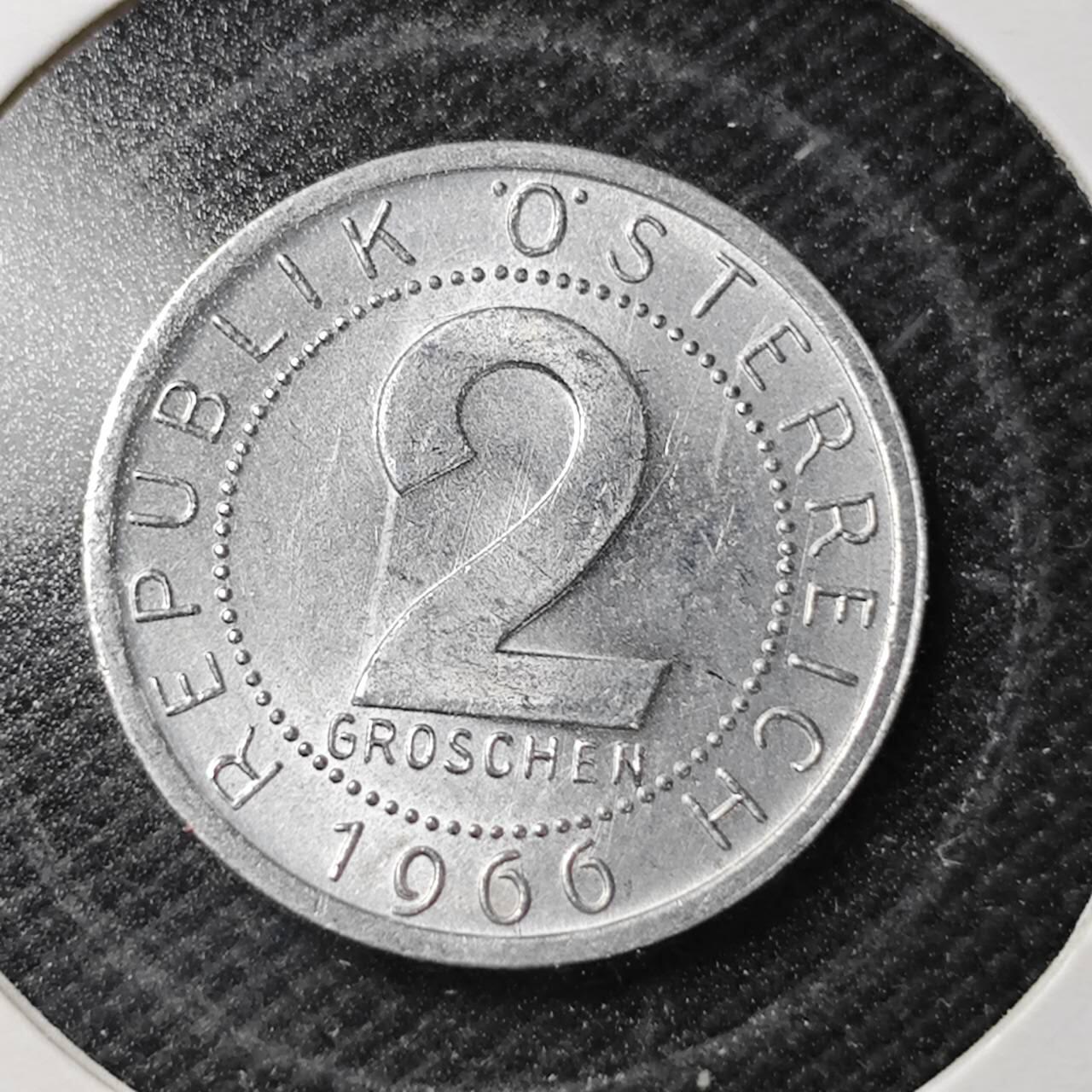 KK钱币收藏小铺  第361场  2月预留时间 周末发货  1966奥地利2分 好品