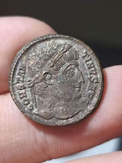 星盘世界钱币十一月五日古典币专场 - 古罗马-君士坦丁大帝富力铜币 背面是城门 铭文：PROVIDENTIA AVGG 306-337年