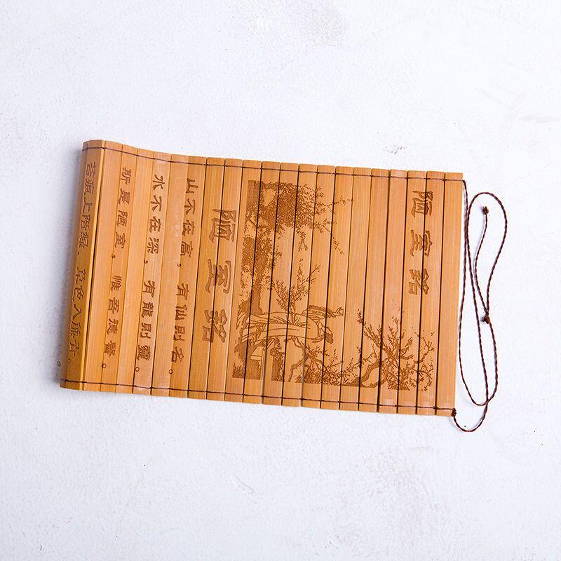 听雨轩（11）古代竹简书卷轴专场 古代竹简书卷轴 陋室铭 39*16cm