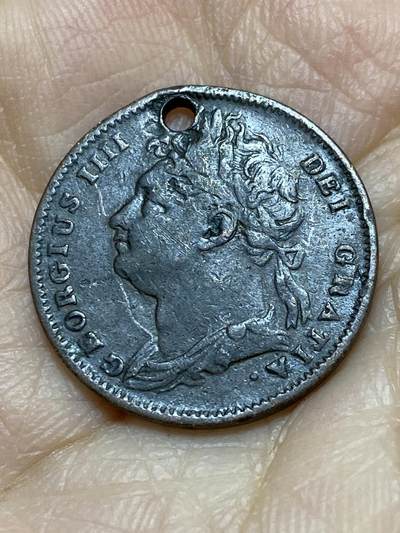 2025年第一百一十九场(总第一百四十五场）外国好品散币(免佣金) - 打孔–英国🇬🇧1826年1法新(乔治四世时期)