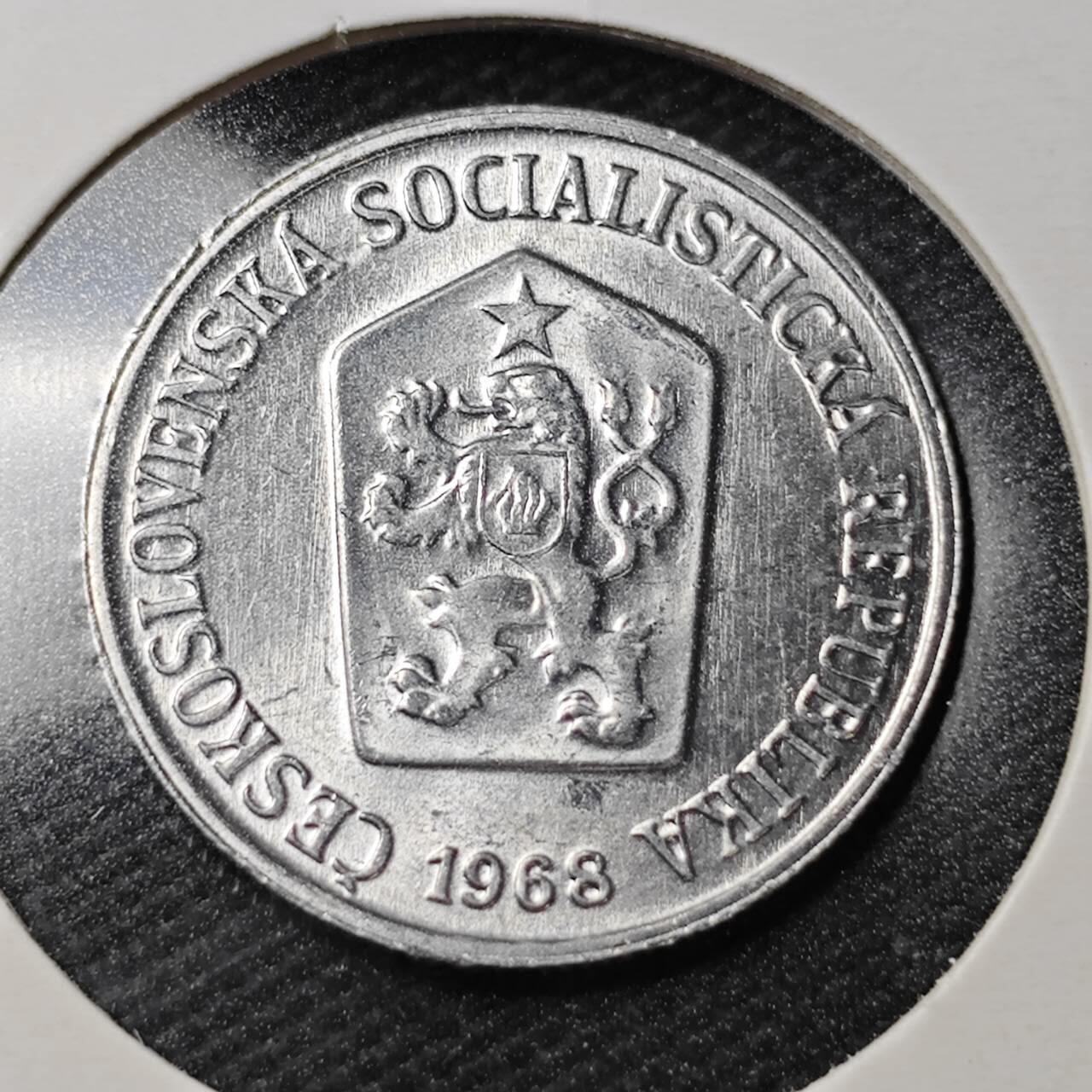 KK钱币收藏小铺  第361场  2月预留时间 周末发货  1968捷克斯洛伐克10赫勒
