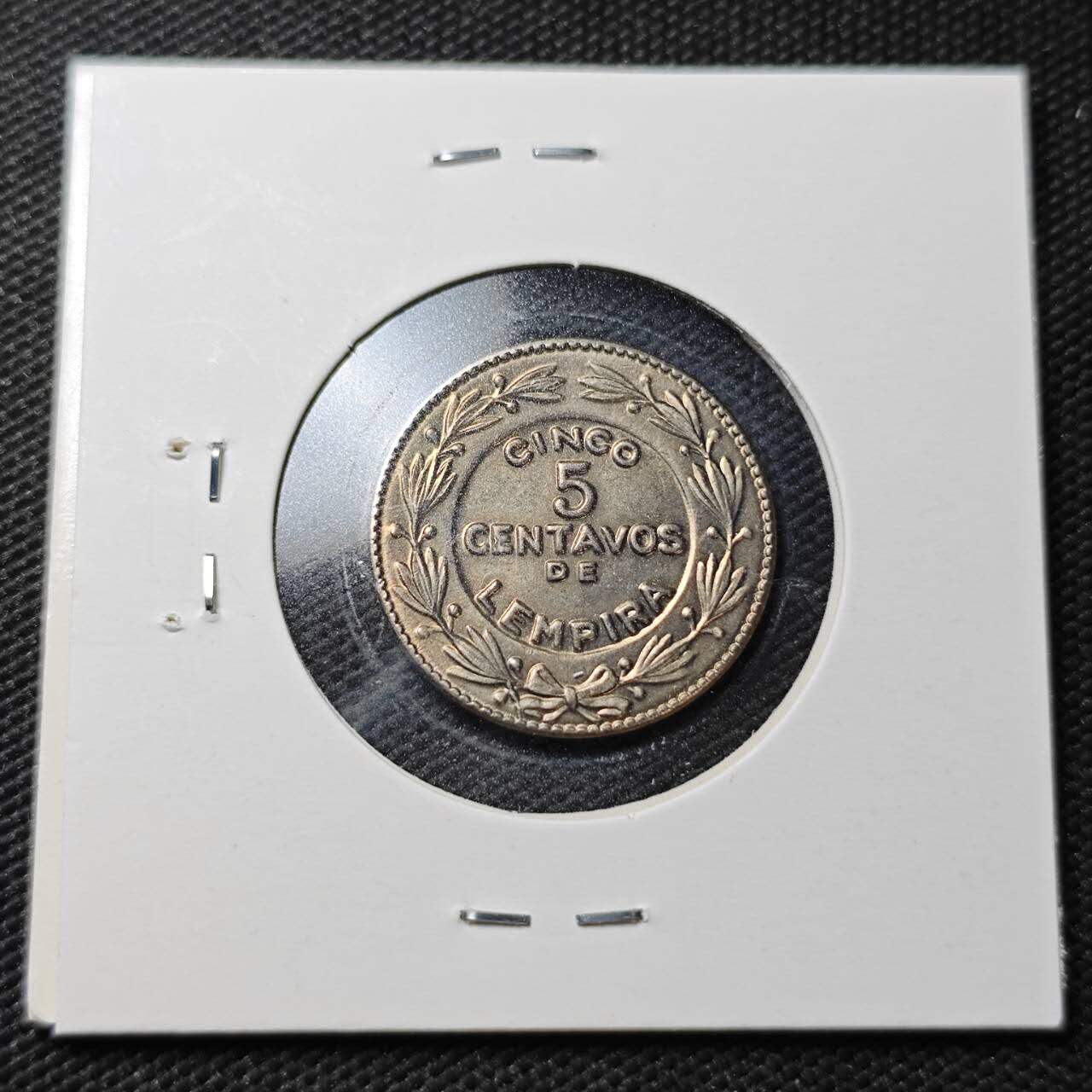 KK钱币收藏小铺  第361场  2月预留时间 周末发货  1956洪都拉斯5分 好品