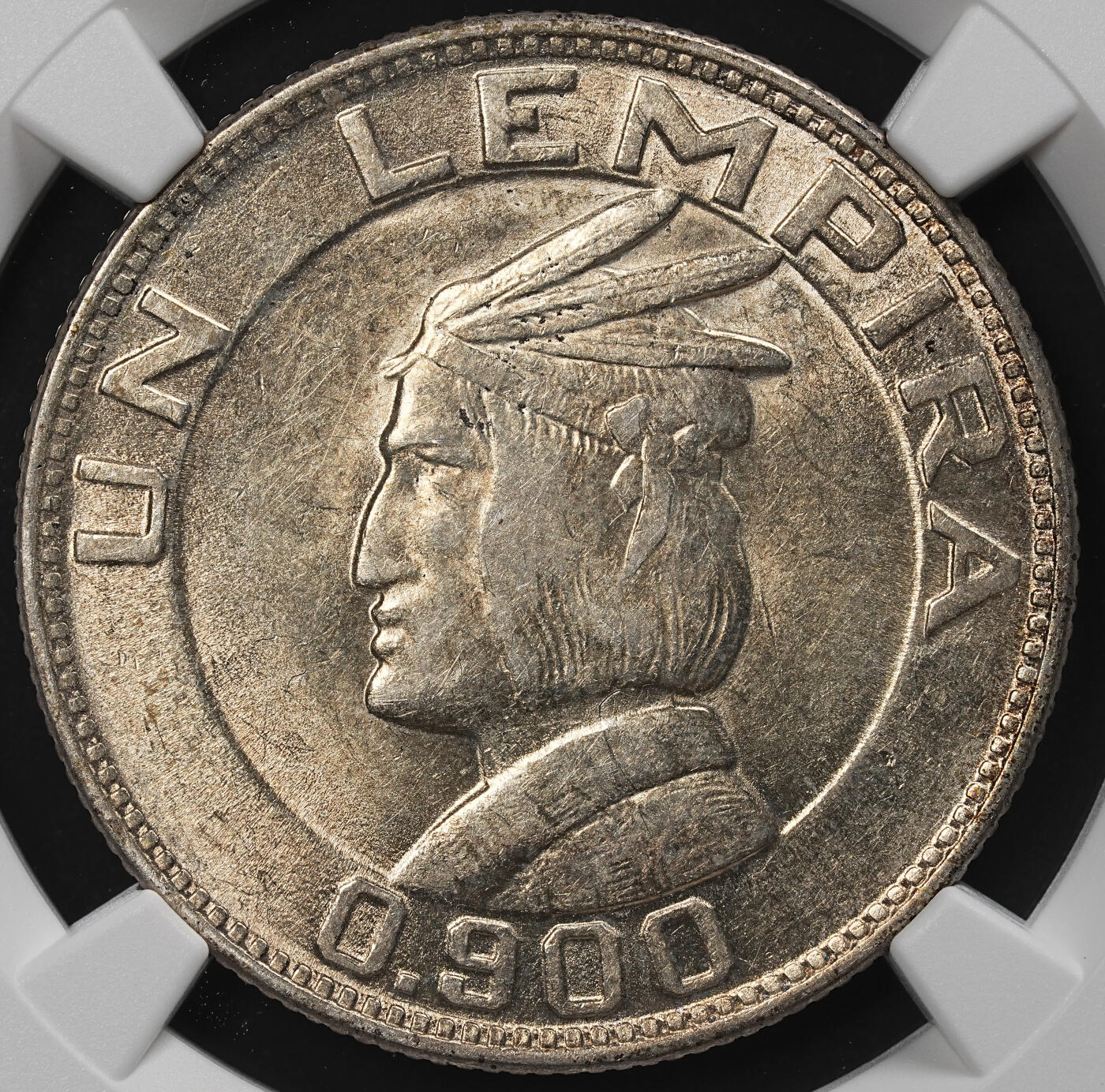 修遠堂世界钱币第九十一期 NGC MS62 1933年洪都拉斯1 LEMPIRA银币