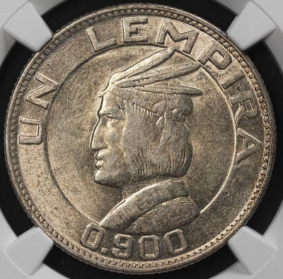 修遠堂世界钱币第九十一期 - NGC MS62 1933年洪都拉斯1 LEMPIRA银币