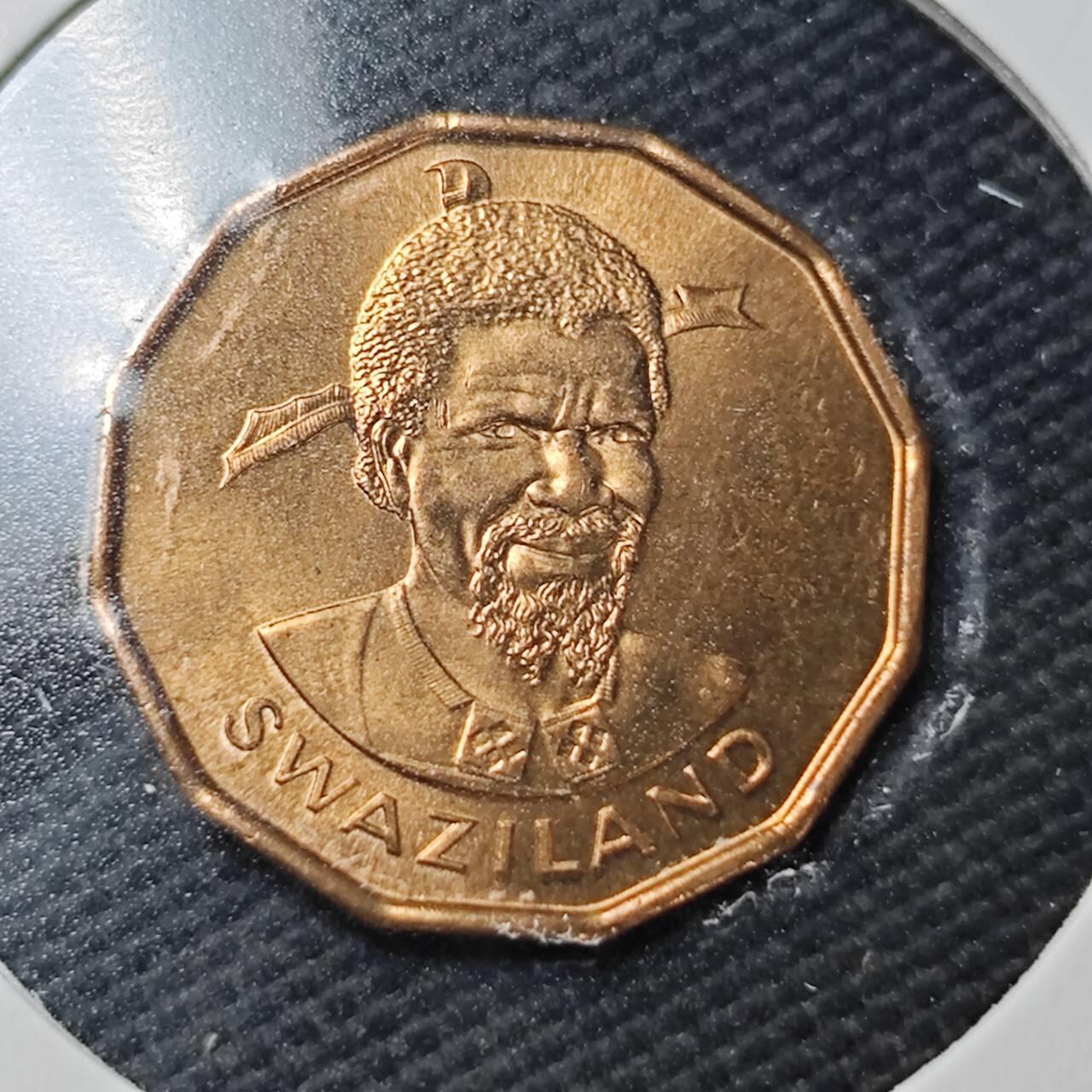 KK钱币收藏小铺  第361场  2月预留时间 周末发货  1974斯威士兰1分铜币 好品