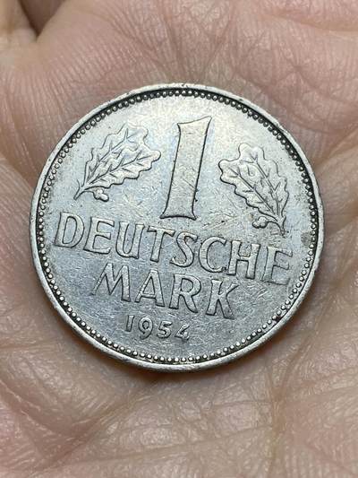 2025年第一百一十九场(总第一百四十五场）外国好品散币(免佣金) - 德国🇩🇪1954年1马克(F标，斯图加特造)