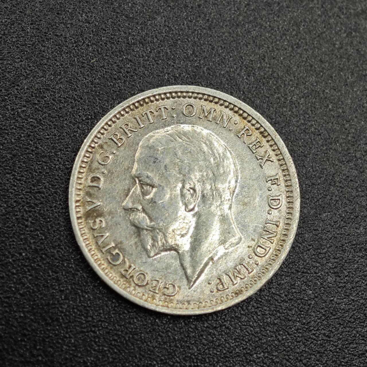 【淘币小摊】实时拍第七百七十九拍   散币场   满百包邮可预留二周 每周一统一发货   英国1936年乔治五世3便士银币