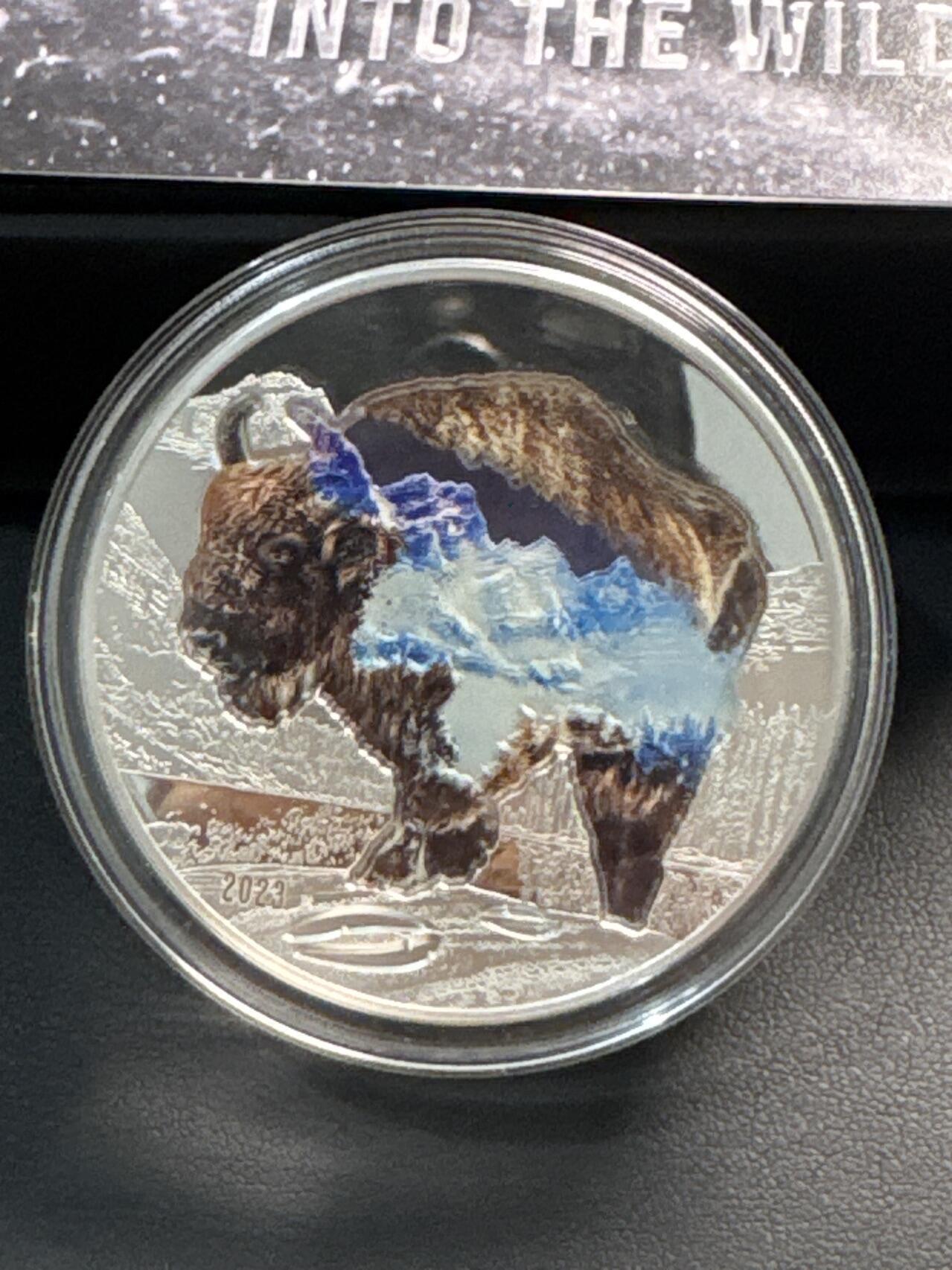 ❤️【币观天下】❤️ 第329期钱币拍卖- 2025.10.31周五晚上6点半场-长期征集拍品 蒙古2023年走进荒野系列第3枚牦牛2盎司彩色高浮雕纪念银币发行量999枚