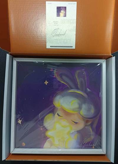 龙虎卡牌第六一场 （无佣金，取消满120元包邮，欢迎送拍） - 方形版画 许愿星 画师:MICHAEL（20cm*20cm）