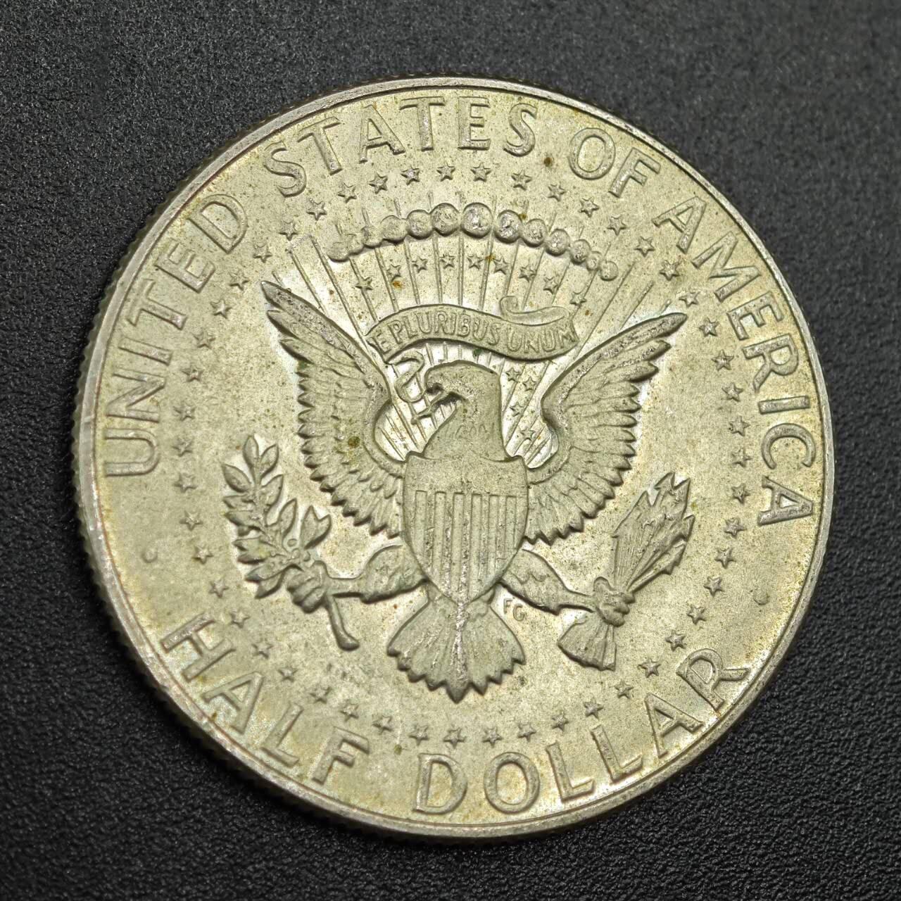 【淘币小摊】限时拍第七百八十拍  小银币场  满百包邮可预留两周  周一统一发货  美国1968年肯尼迪半美元银币