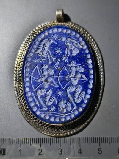 80期回流戒指饰品杂件纪念章丝路钱币专场 - 中亚回流精工青金石饰品