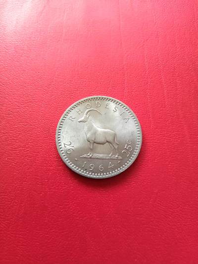 【云涧收藏】第七十五场 - 英属罗德西亚1964年25分，BU