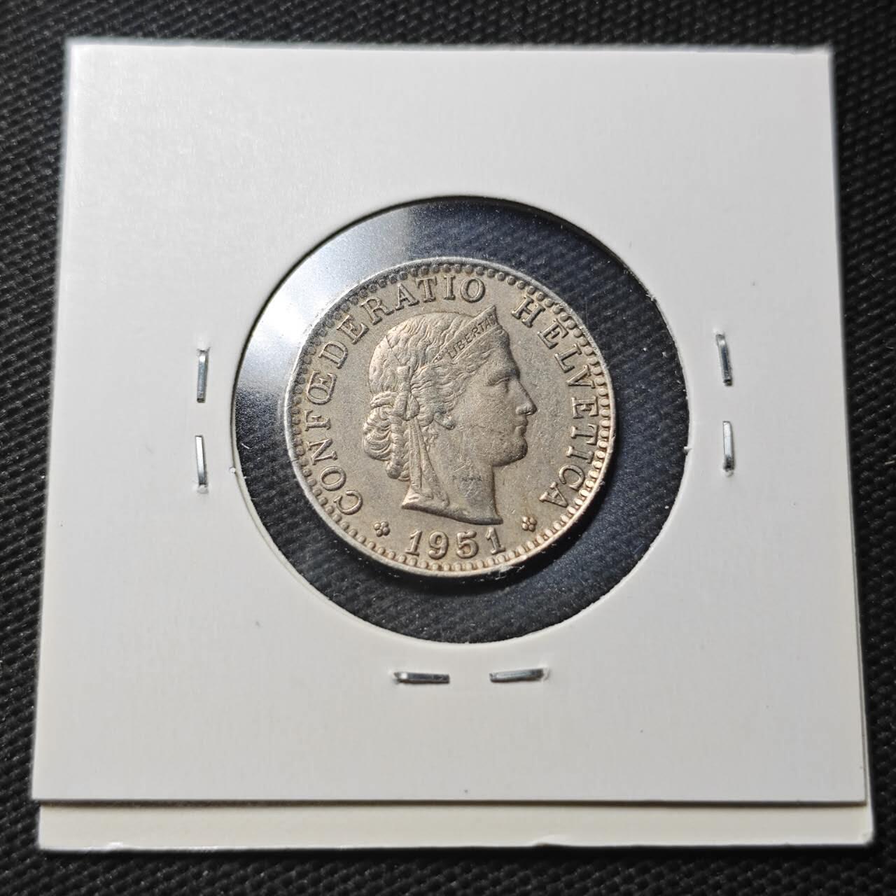 KK钱币收藏小铺  第360场  2月预留时间 周末发货  瑞士20分