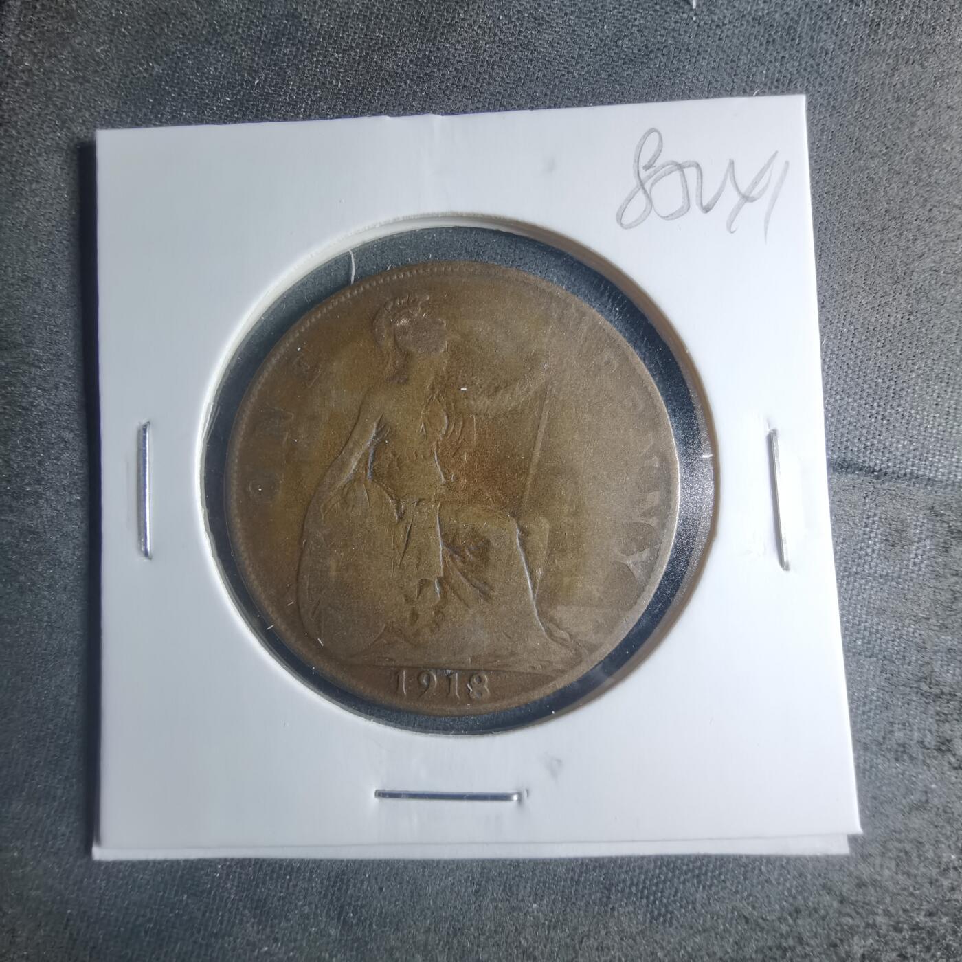 沼泽如烟--第885场 英国1918年1便士