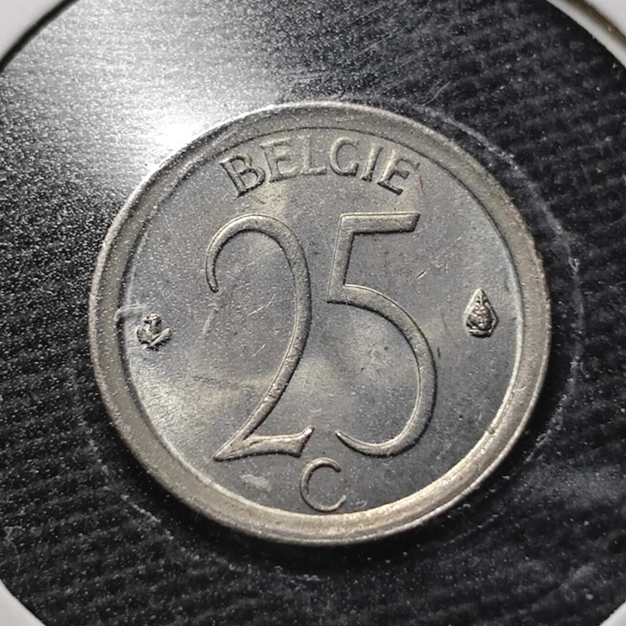 KK钱币收藏小铺  第360场  2月预留时间 周末发货  1972比利时25分 好品