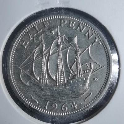 沼泽如烟--第885场 - 英国1964年半便士有银色镀层
