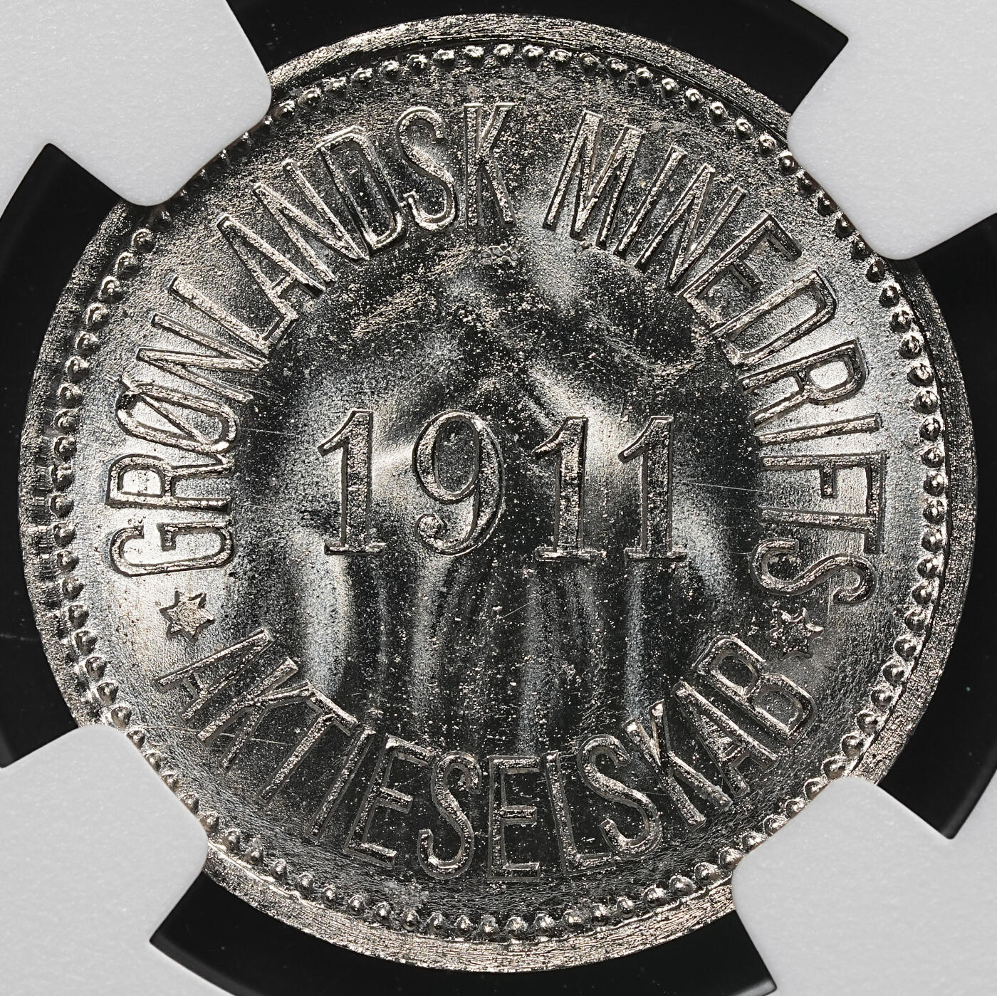 修遠堂世界钱币第九十一期 NGC MS64 1911年格陵兰矿业公司100欧尔代用币