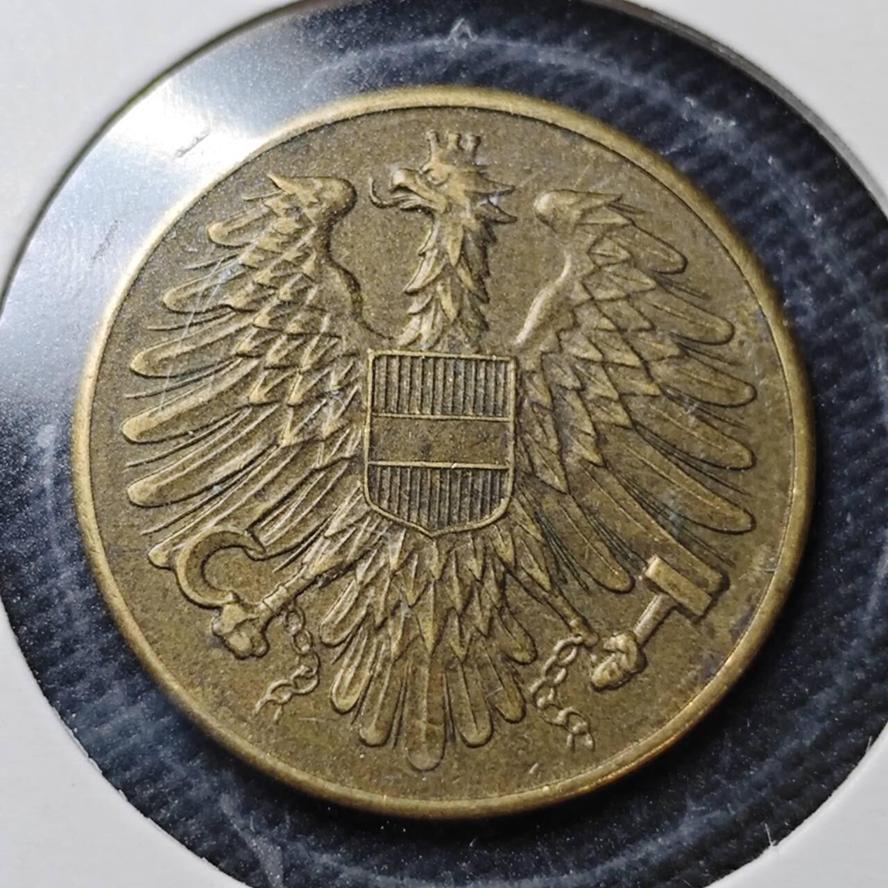 KK钱币收藏小铺  第361场  2月预留时间 周末发货  1954奥地利20格罗申铜币