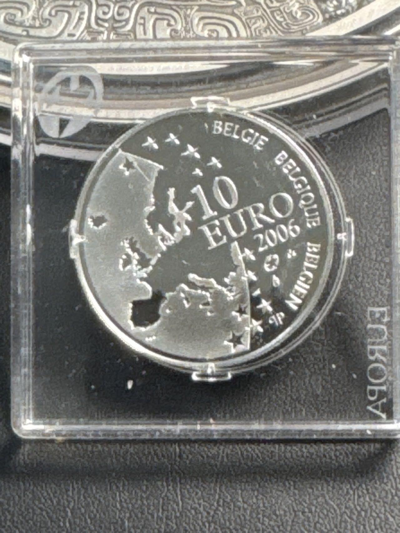 ❤️【币观天下】❤️ 第329期钱币拍卖- 2025.10.31周五晚上6点半场-长期征集拍品 【欧洲之星】专用方盒包装比利时2006年著名哲学家文学家尤斯图斯利普修斯逝世400周年精制纪念银币925银18.75克直径33毫米