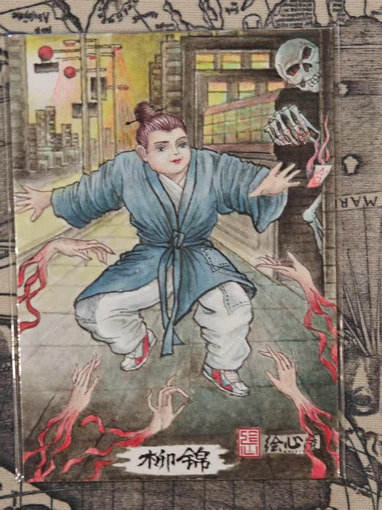 龙虎卡牌第六一场 （无佣金，单场满200元包邮，欢迎送拍） 【手绘卡】画师:田辛