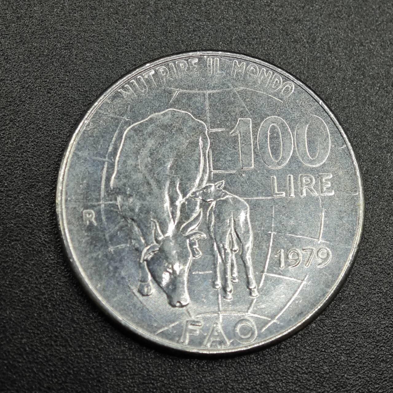 【淘币小摊】实时拍第七百七十九拍   散币场   满百包邮可预留二周 每周一统一发货   意大利1979年100里拉纪念币