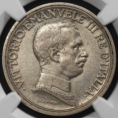 修遠堂世界钱币第九十一期 - NGC AU55 1914年意大利马车2里拉银币