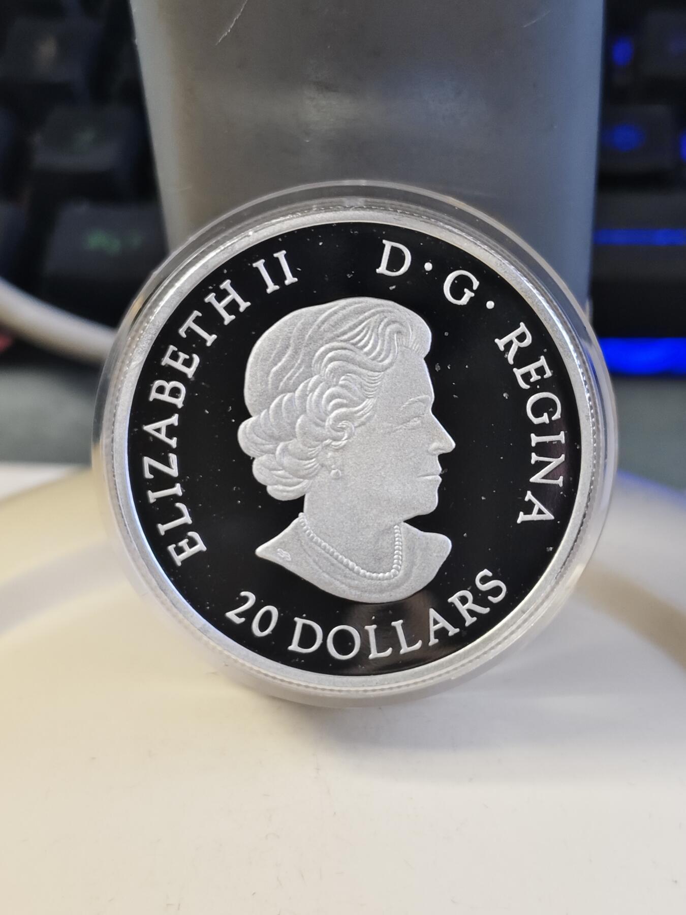 第180期拍卖【长期征集拍品】【北京币展专场】 加拿大2018年冰河世纪系列1长毛猛犸困冰技术银币，9999银，发行5000枚